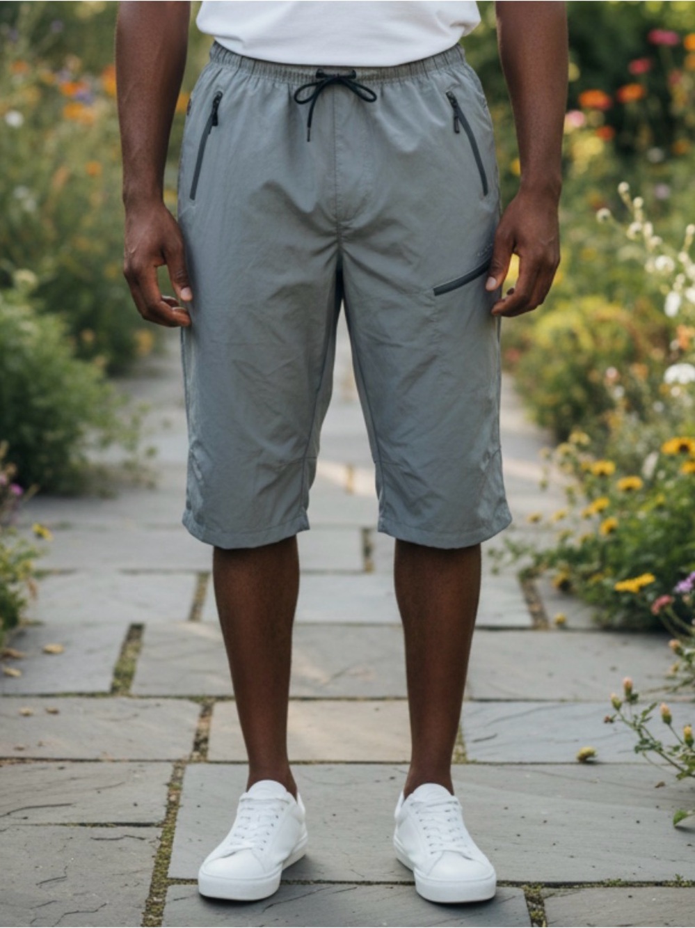 🫶🏻 Mocoly Gray Men's Athletic Drawstring Shorts SUV Protection
